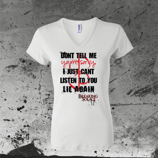 Women's V-Neck Lyric T Shirt